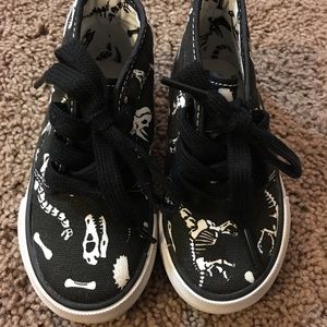 Kids high top dinosaur skeleton sneakers